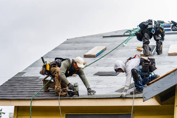 Professional Gutter Installation technician working in Maplewood, MN